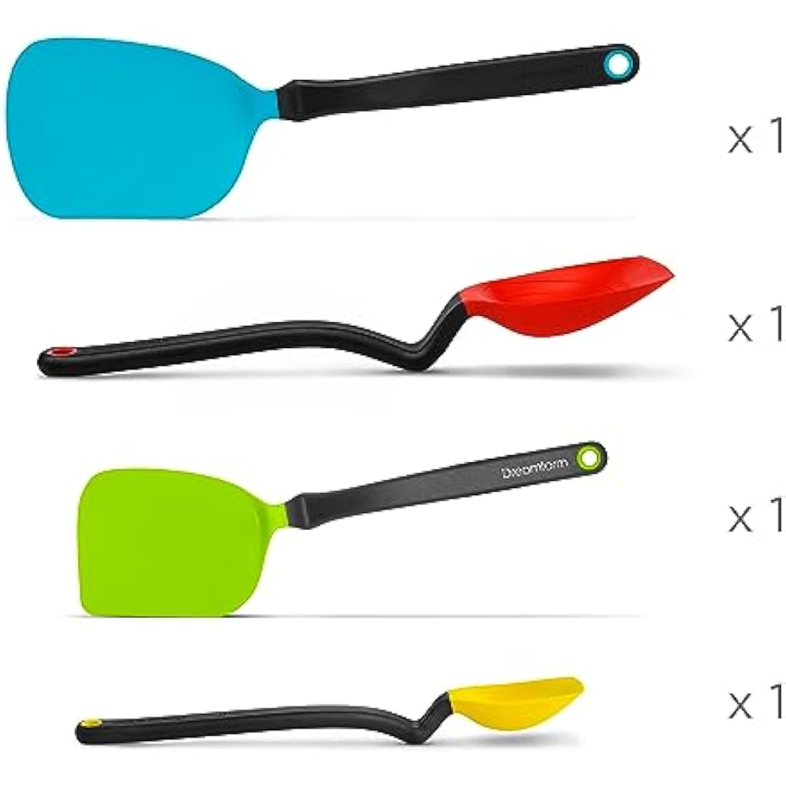 Dreamfarm 4-Piece Silicone Kitchen Utensil Set – Non-Stick Safe Tools