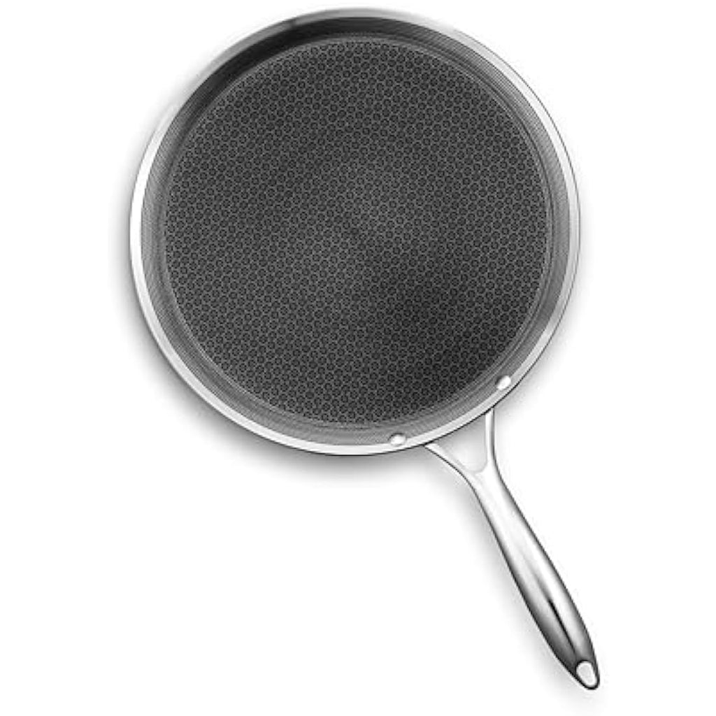 HexClad 30 cm Hybrid Stainless Steel Non-Stick Griddle Fry Pan