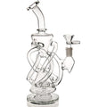 Jolof Store Recycler Glass Bong – 14.4mm Portable Handmade Hookah (Black)