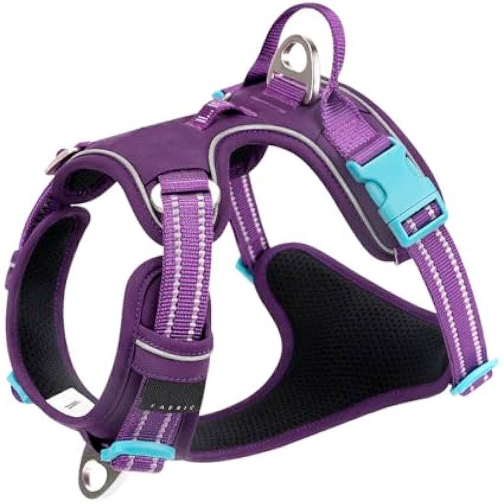 WINHYEPET No-Pull Dog Harness | Reflective Cordura Nylon Vest - Purple