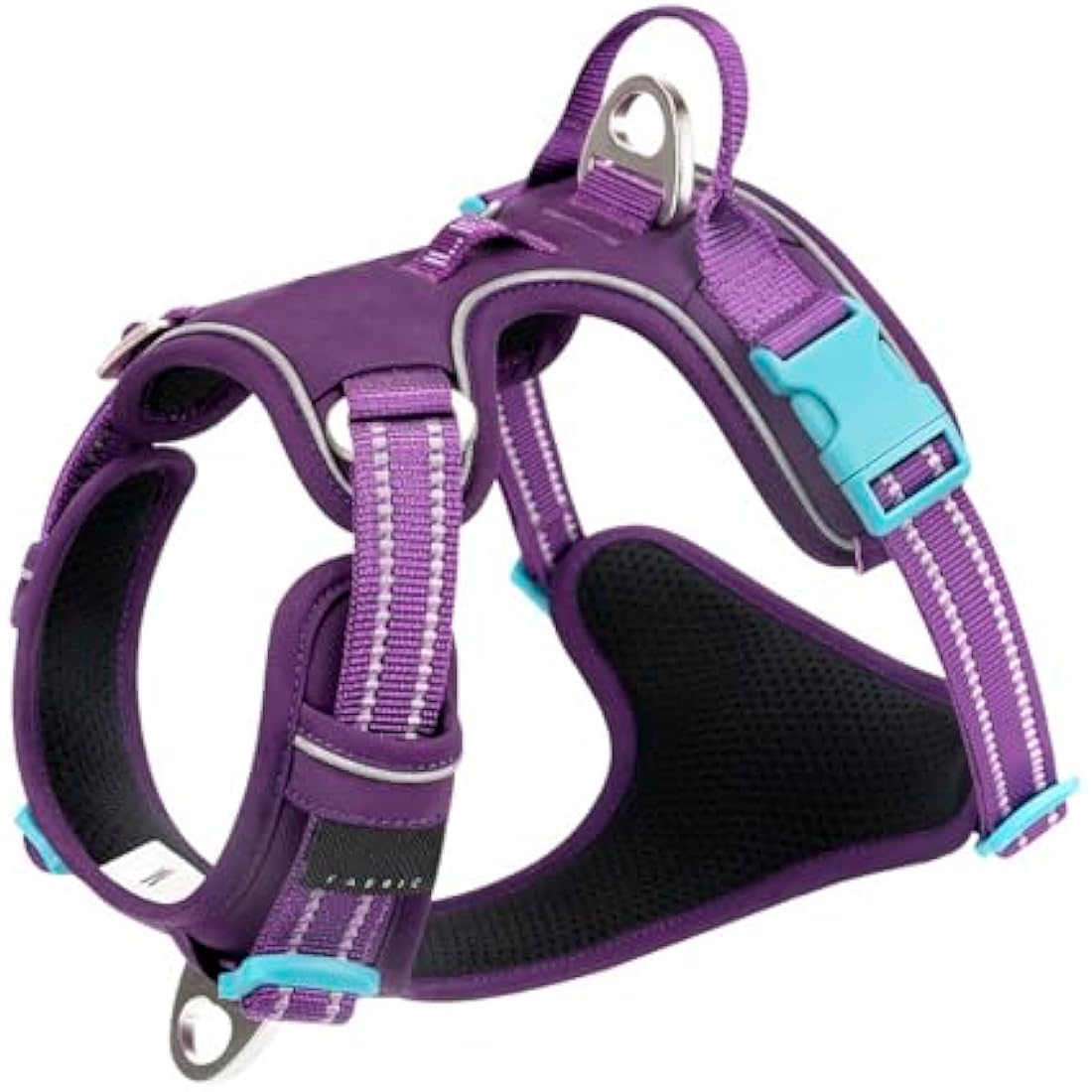 WINHYEPET No-Pull Dog Harness – Reflective Cordura Vest - Purple, M