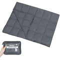 4Monster Packable Camping Blanket | Insulated Waterproof Quilt – Grey XL