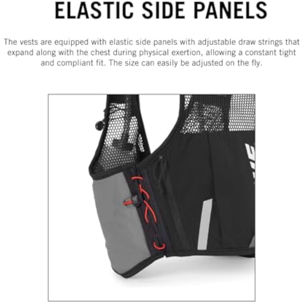 USWE Pace 2L Running Vest Hydration Pack with 2 UltraFlasks – White/Black