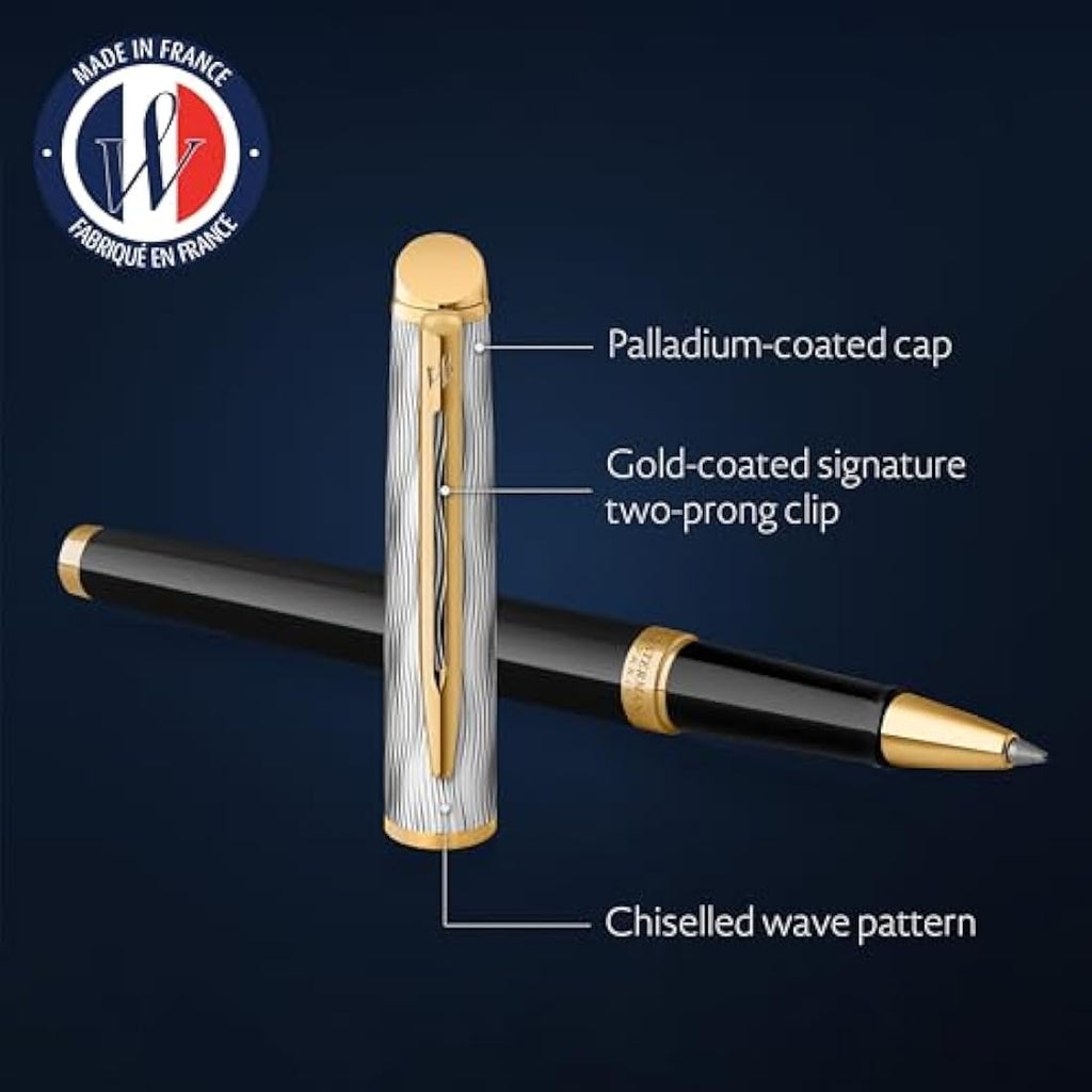 Waterman Hémisphère Rollerball Pen – Black Lacquer & Gold Trim