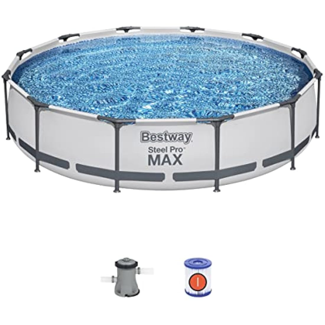 Bestway Steel Pro Round Above Ground Pool | 12ft x 30" Steel Frame