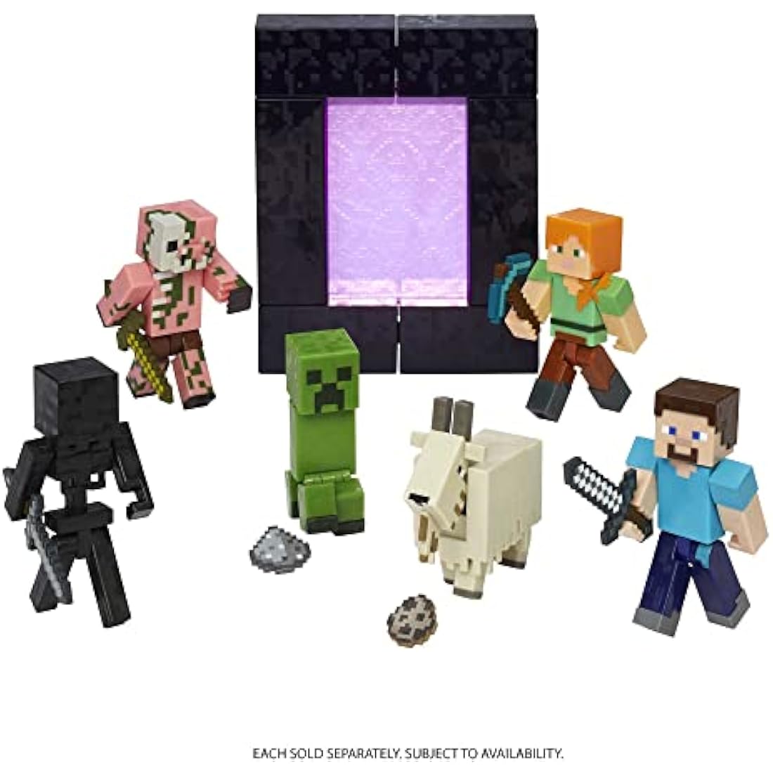 Minecraft Creeper Collectible Action Figure with Build-A-Portal Piece