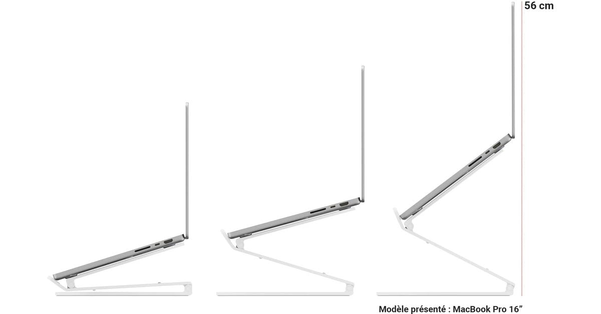 Twelve South Curve Flex Laptop Stand | Adjustable Aluminum MacBook Riser