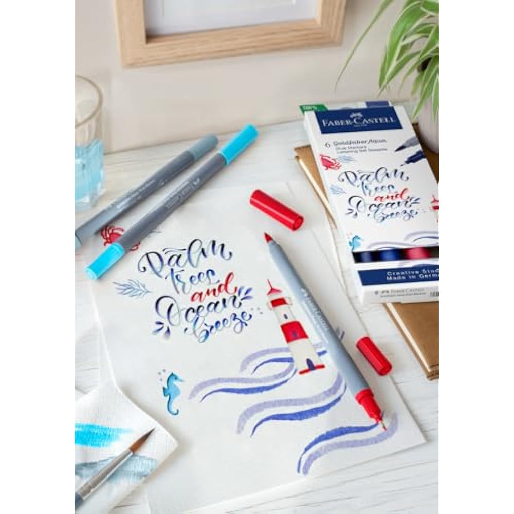 Faber-Castell Goldfaber Aqua Dual Markers – 12 Watercolor Art Pens