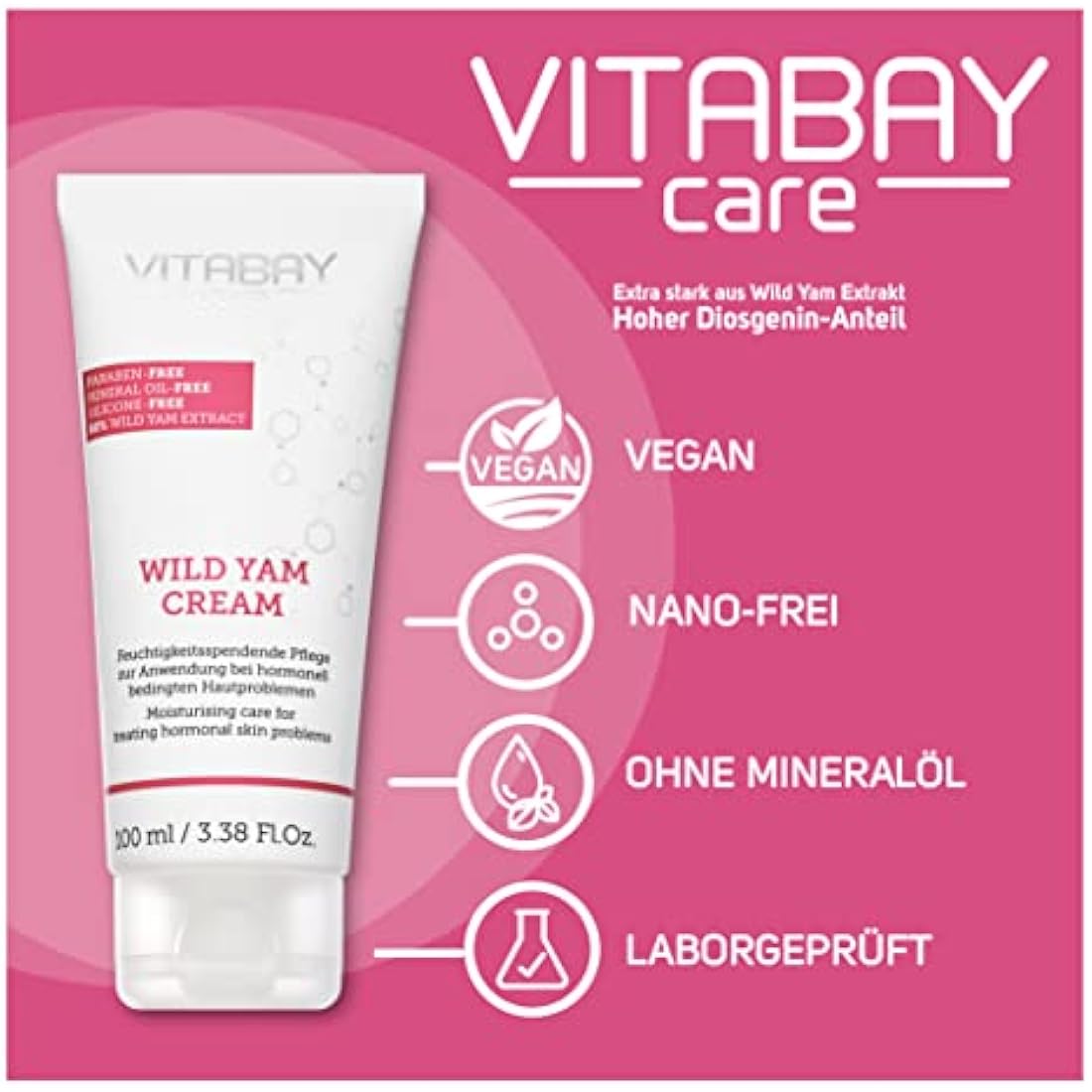 Jolof Store Wild Yams Cream – 80% Yam Root Extract for Menopause