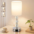 Aooshine Crystal Touch Bedside Lamp | 3-Way Dimmable with USB-C+A Ports