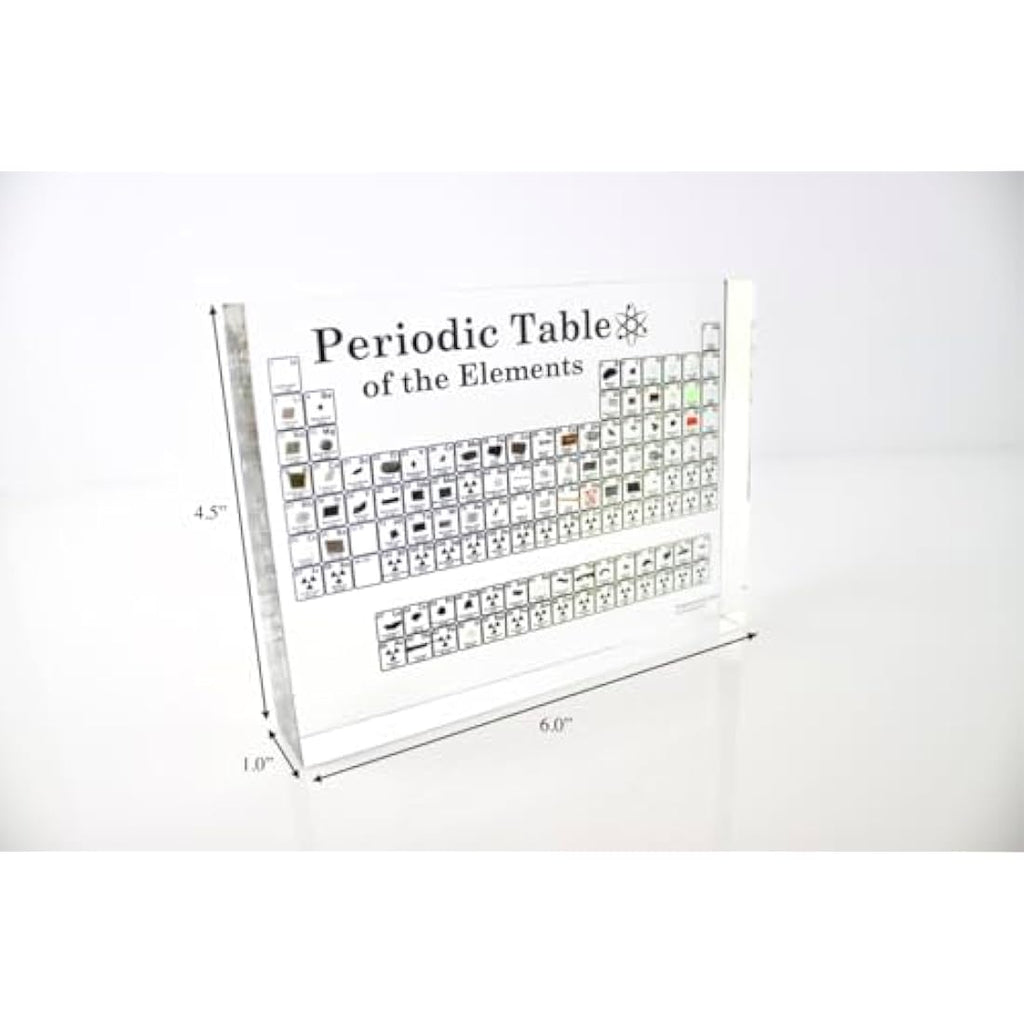 Heritage Periodic Table with Real Samples | Acrylic Display by