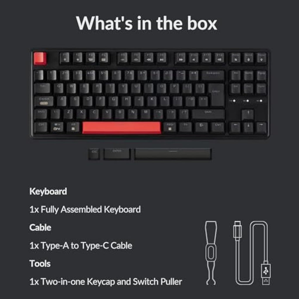 Keychron C3 Pro TKL Mechanical Gaming Keyboard | Gasket Mount QMK/VIA