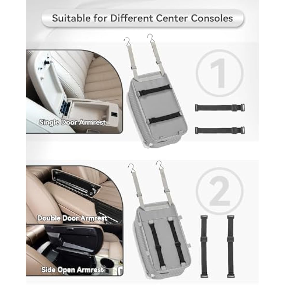 Petsfit Center Console Dog Car Seat – Small Pet Booster with Safety Hooks