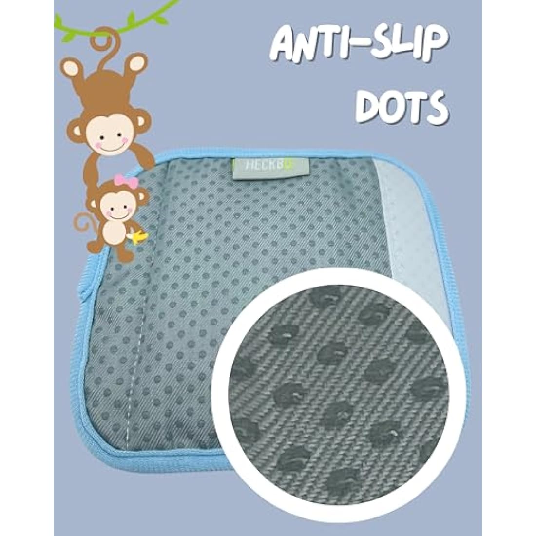 HECKBO Baby Harness Pads – Soft Animal Print Car Seat Strap Covers