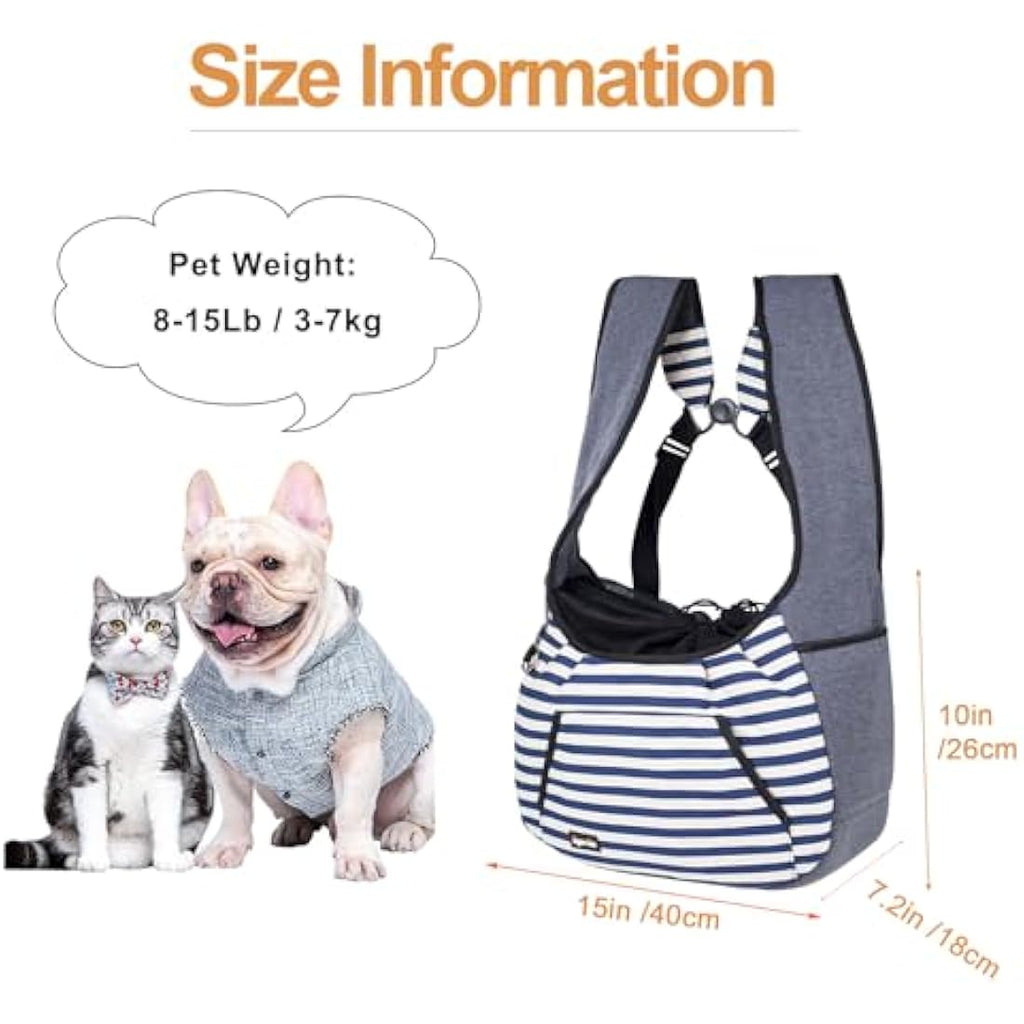 Jolof Store Dog Sling Carrier – Adjustable Pet Travel Bag with Bottom Pad