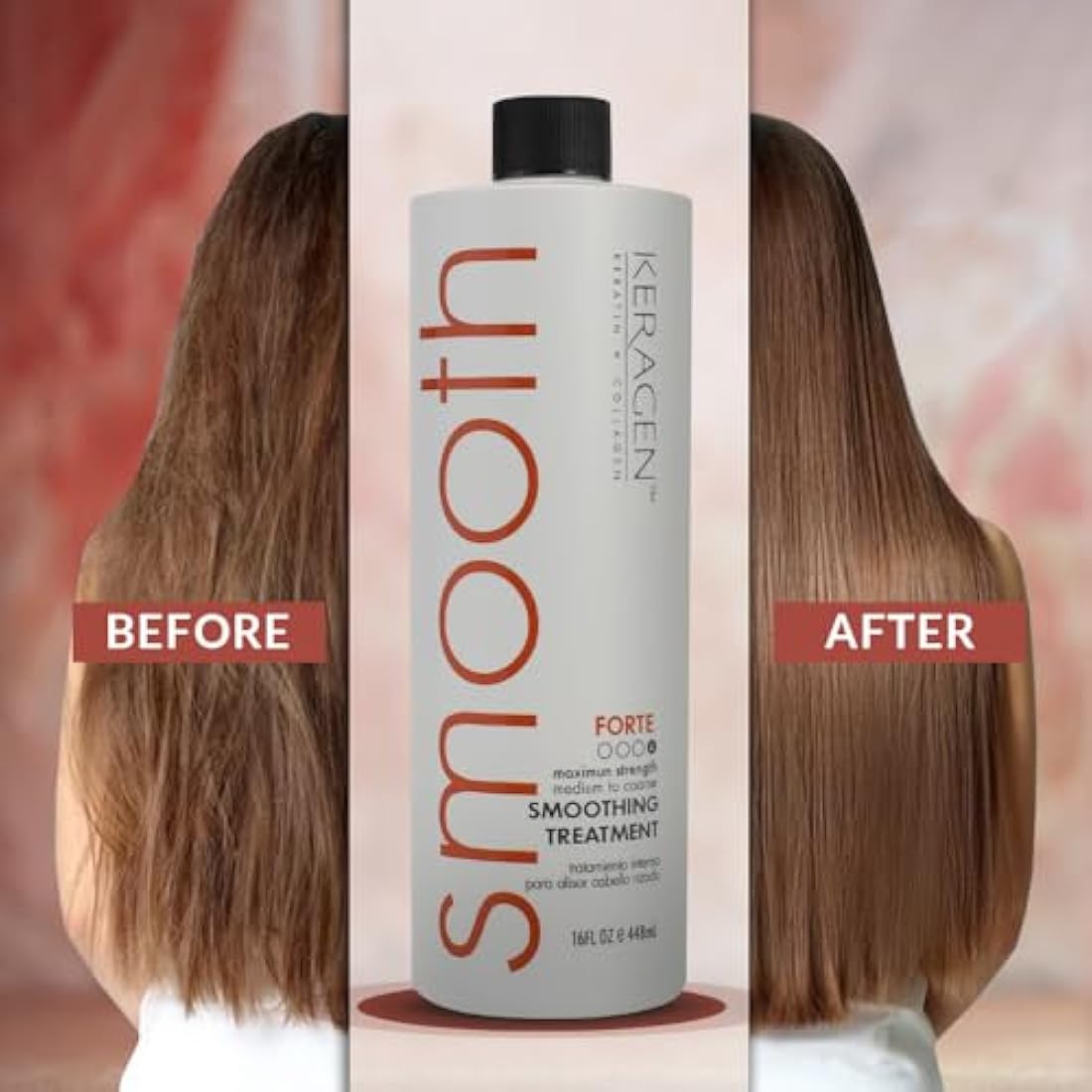 Keragen Brazilian Keratin Hair Smoothing Treatment – Forte Formula 16oz