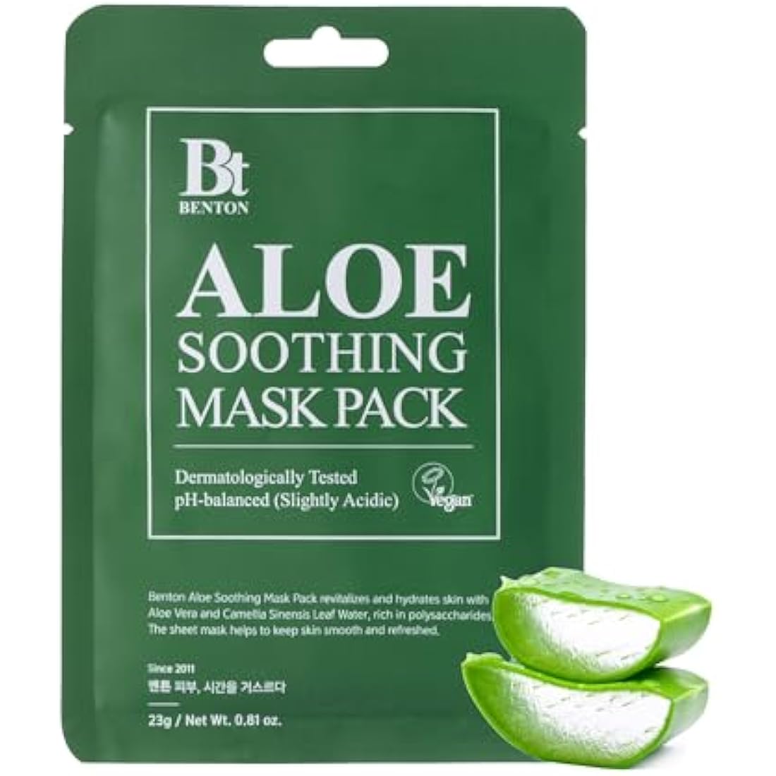 Benton Aloe Soothing Mask Pack – Hydrating & Cooling Sheet Mask (10 Pack)