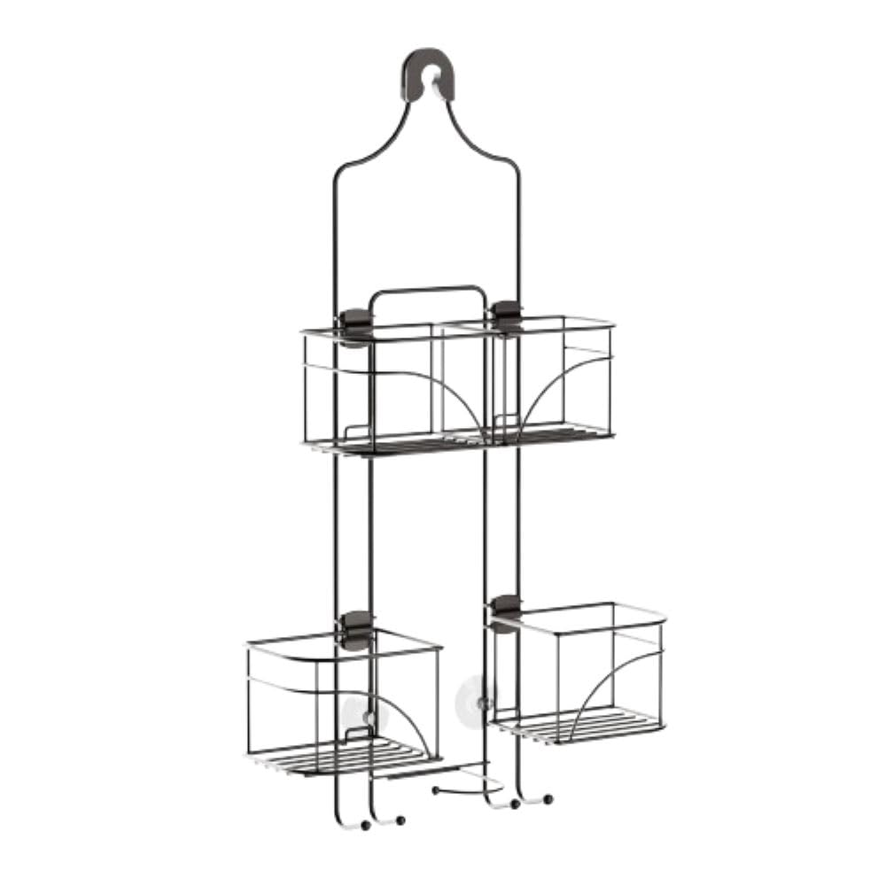 Zenna Home Expandable Shower Caddy – Rust-Resistant Bronze Storage