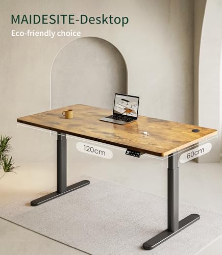 MAIDeSITe Standing Desk Table Top - 120x60x2.5cm Solid Desktop
