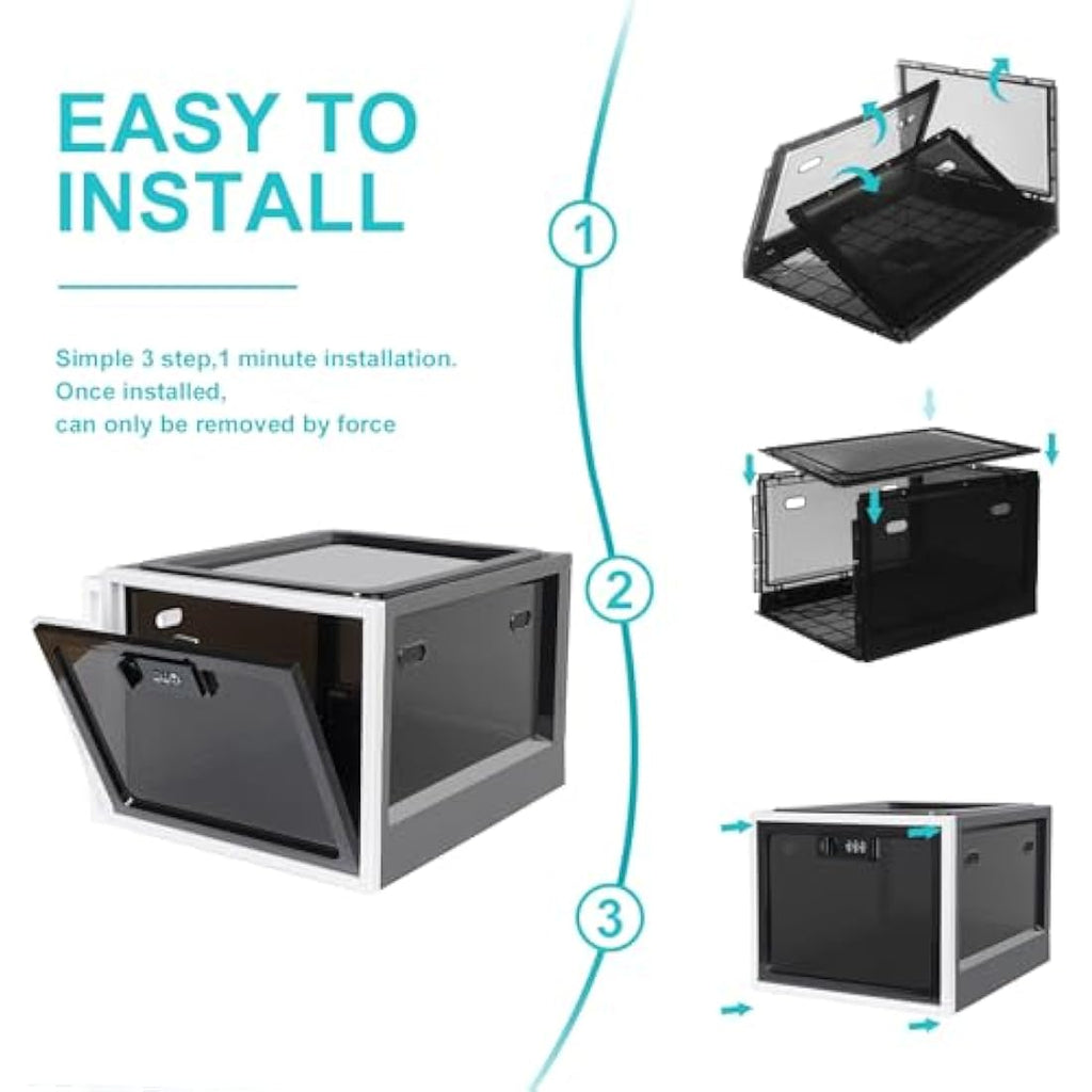 Medicine Lock Box – Stackable Combination Food Safe Locker