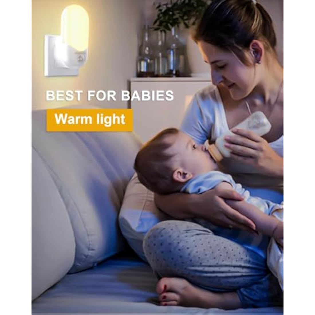 STANBOW Motion Sensor Night Light – 2 Pack Warm White LED Plug in Wall