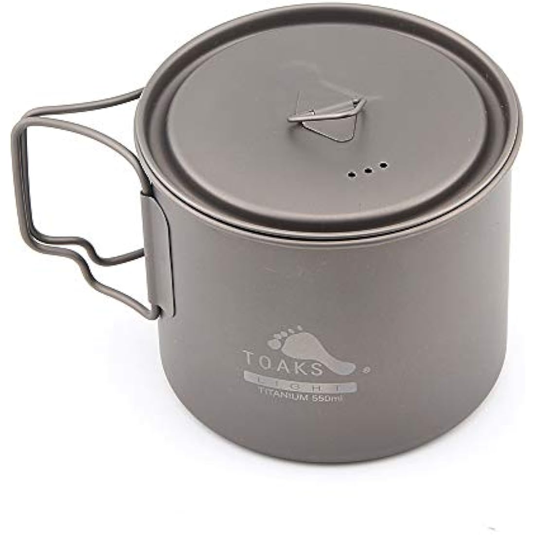 TOAKS Titanium 550ml Camping Pot with Lid – Ultralight Backpacking Cup