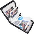LIOVODE DVD Case | 200 CD Storage Wallet with 100 Booklet Slots – Black