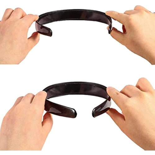 Jolof Store 20-Pack Black Plastic Headbands with Teeth for DIY Crafts