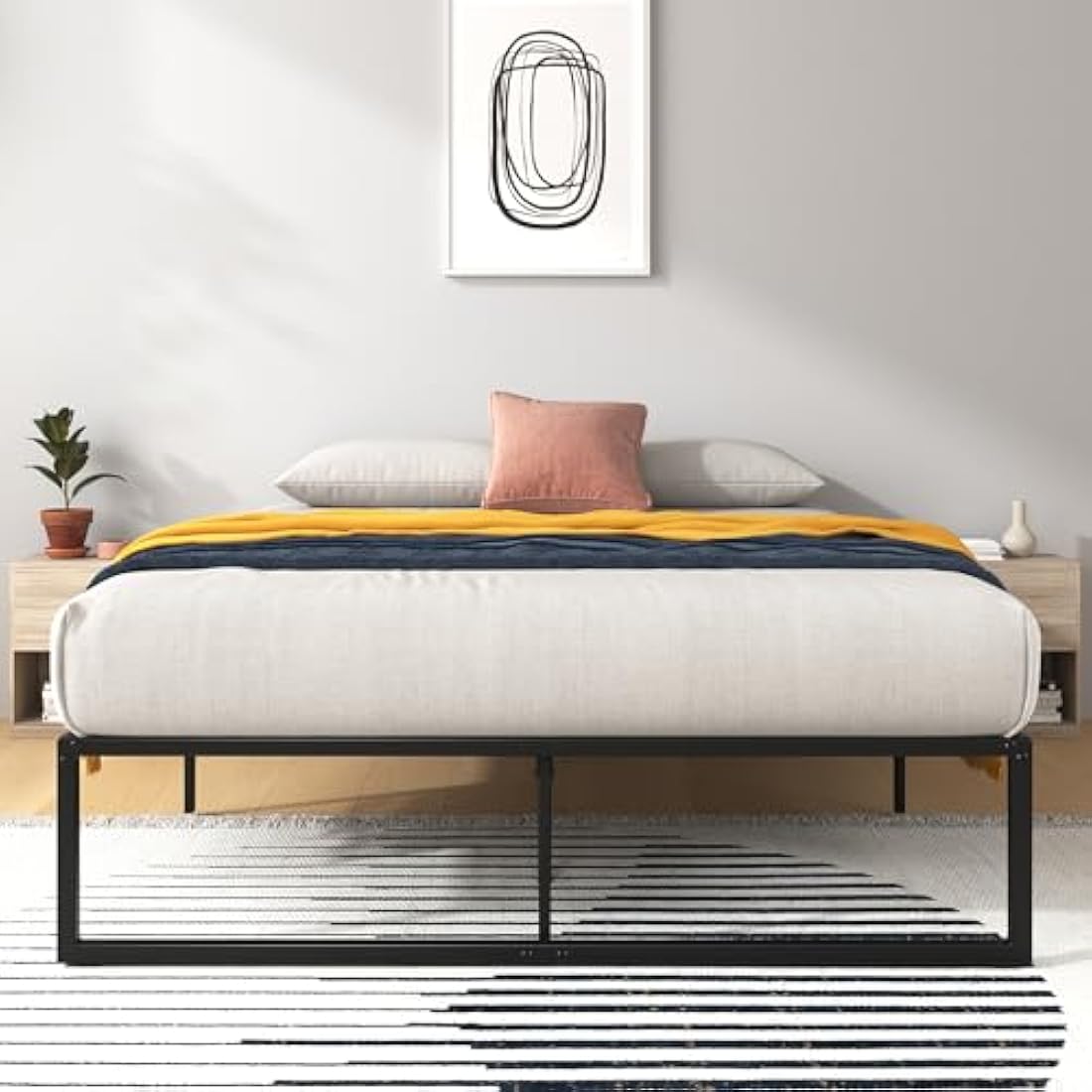 Zinus Lorelai King Metal Platform Bed Frame | 36cm Underbed Storage
