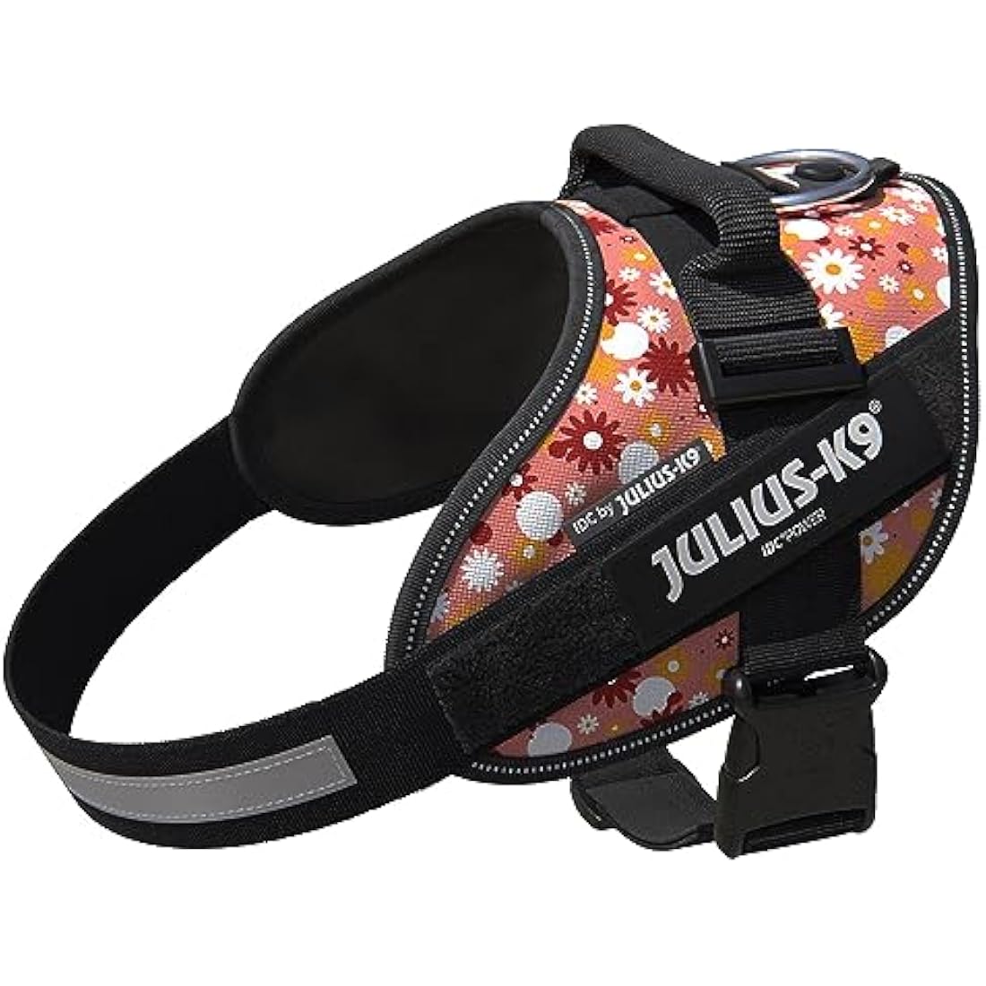 Julius-K9 IDC Powerharness Dog Harness | Pink Flowers | Size XL/2