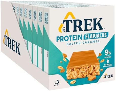 Trek Salted Caramel High Protein Flapjack - Vegan & Gluten Free - 36 x 50g