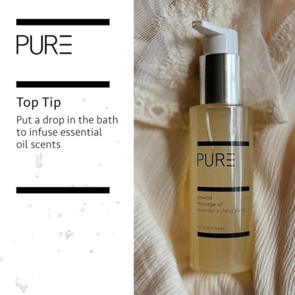 PURE Spa Skincare Unwind Body Oil – Lavender & Ylang Ylang – 100ml