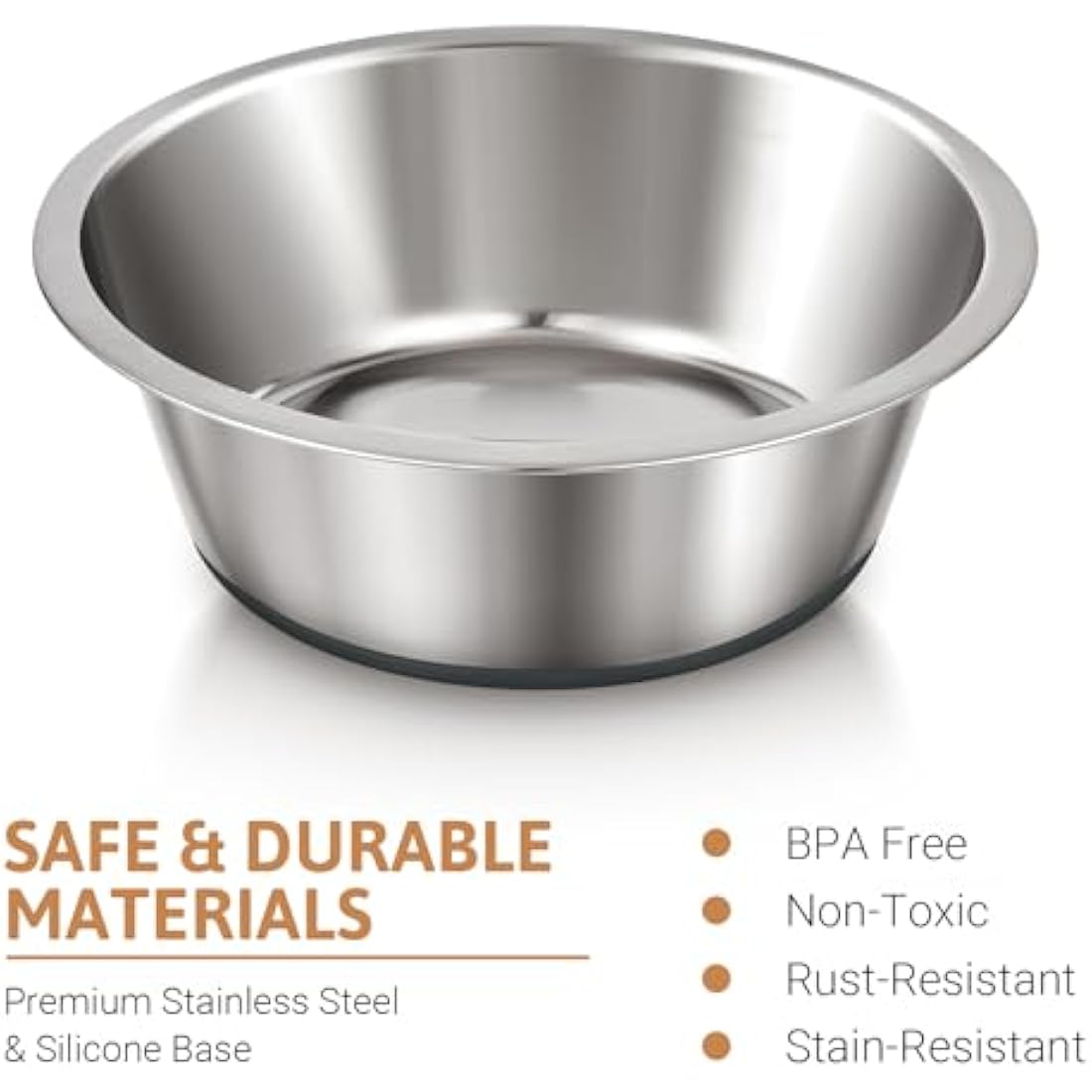 PEGGY11 Stainless Steel Dog Bowls – Nonslip 3.8L Large Pet Feeder, 2 Pack