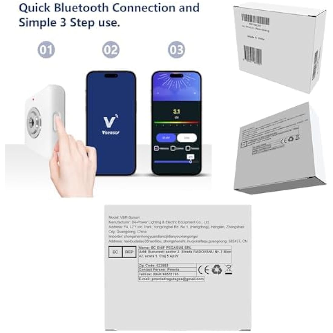VBR Sun UV Index Meter with Sunburn Alarm and Beeping Reminder