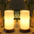 Jolof Store Touch Control Bedside Lamp – Dimmable Wood Base LED, 2 Pack