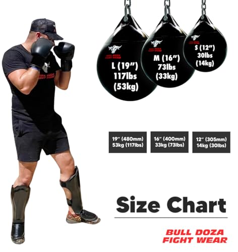 Bull Doza Fight Wear Pro Water Punch Bag – Heavy Vinyl Boxing Bag