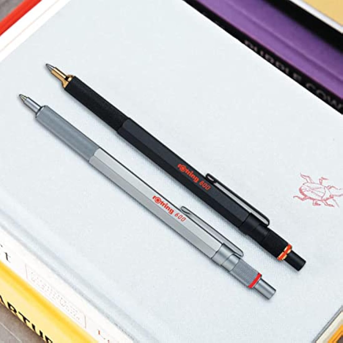 rOtring 800 Ballpoint Pen | Black Metal Barrel | Medium Point Ink