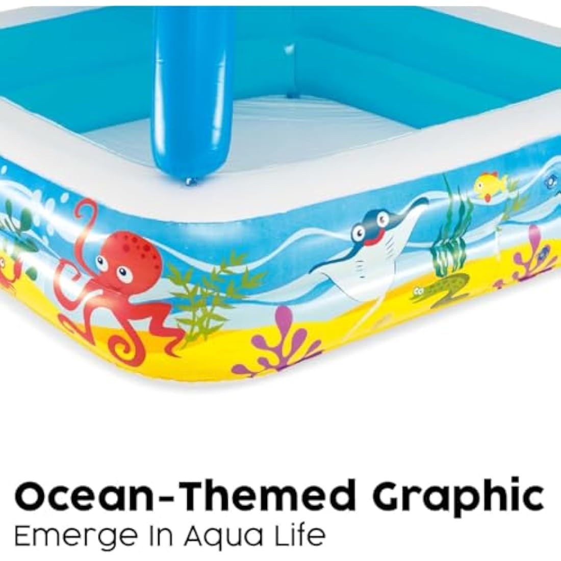 Bestway Inflatable Kids Paddling Pool with Detachable Sunshade Canopy