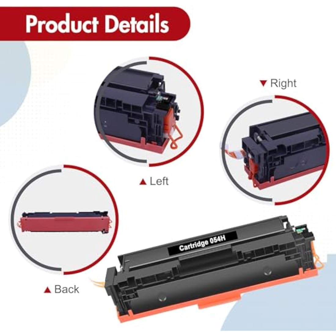 INFITONER 054H High-Yield Toner Cartridges for Canon i-SENSYS (4-Pack)