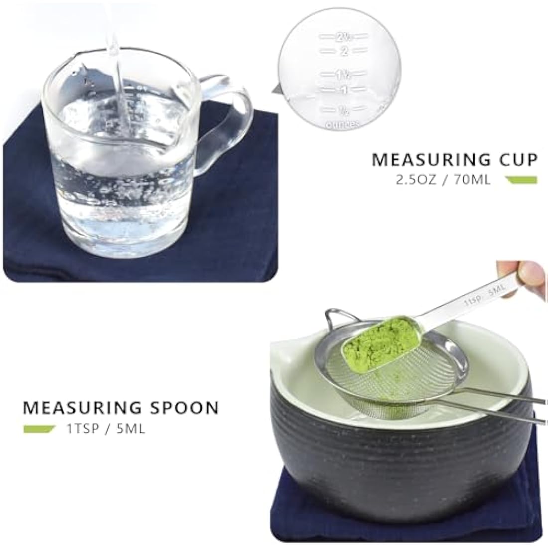Artcome Bluestone Glaze Matcha Kit – 10 Piece Bamboo and Pottery Set