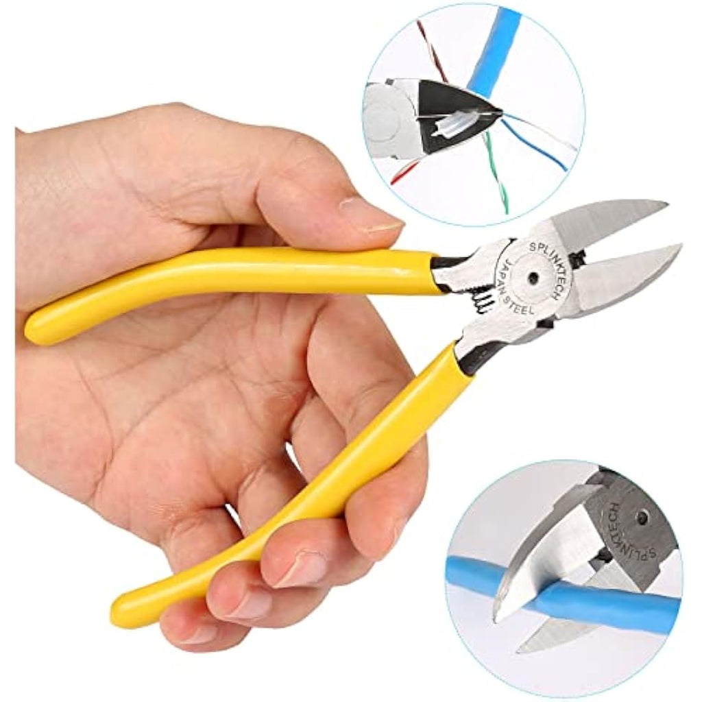 Solsop RJ45 Pass Through Crimping Tool Kit with Cable Tester and 50 Connectors