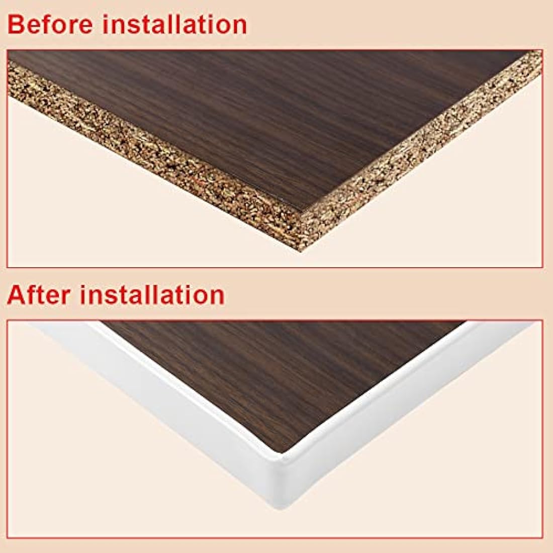 Flintronic 5m x 18mm U-Shape TPE Edge Banding | Self-Adhesive Furniture Trim