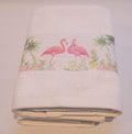 Lex's Linens Flamingo Hand Towels – 100% Turkish Cotton, 2 Pack