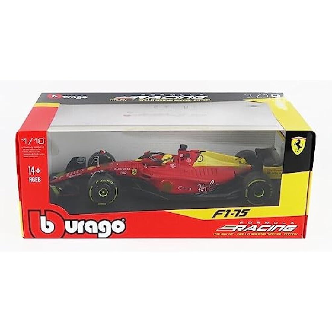 Bburago Ferrari F1-75 Italy Monza GP 2022 Diecast Model - 1/18 Scale