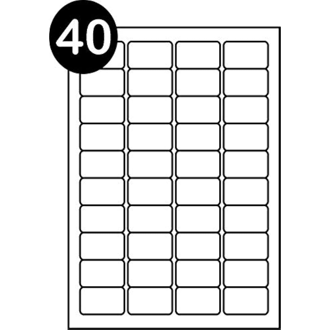 SmithPackaging A4 Address Labels | 40 Per Sheet | 100 Sheets | 45.7x25.4mm