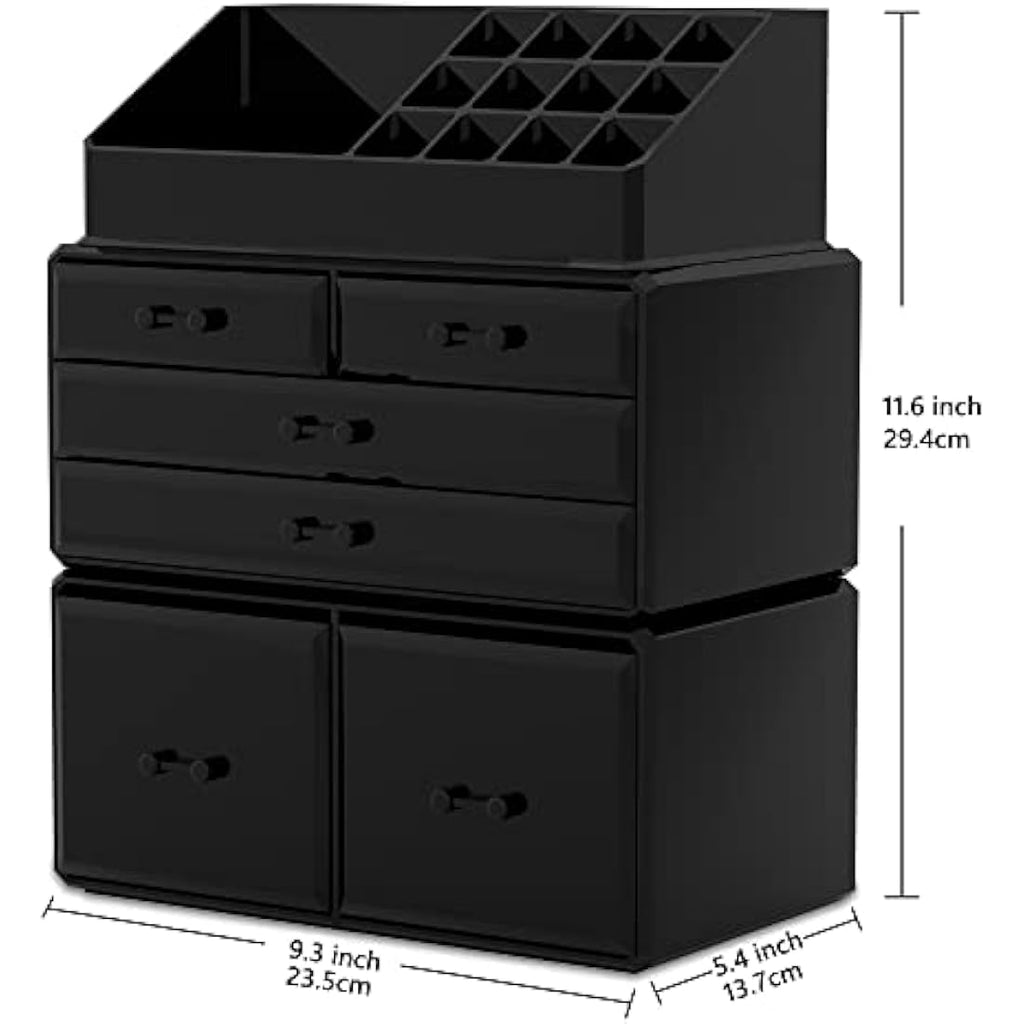Acrylic Makeup Organizer – 4 Piece Stackable Cosmetic Storage