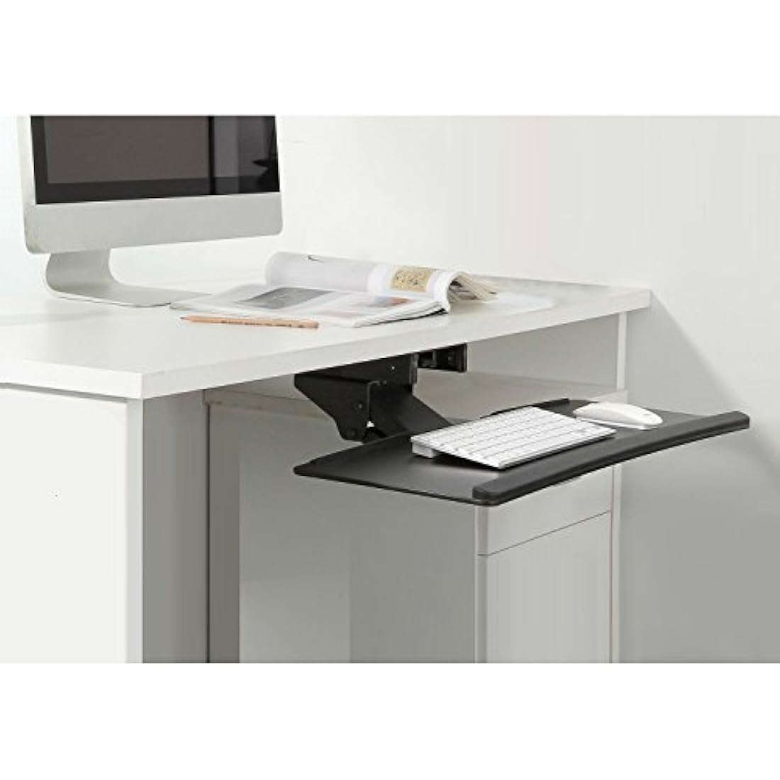 Maclean MC-757 Ergonomic Keyboard and Mouse Tray - 67cm Desk Mount