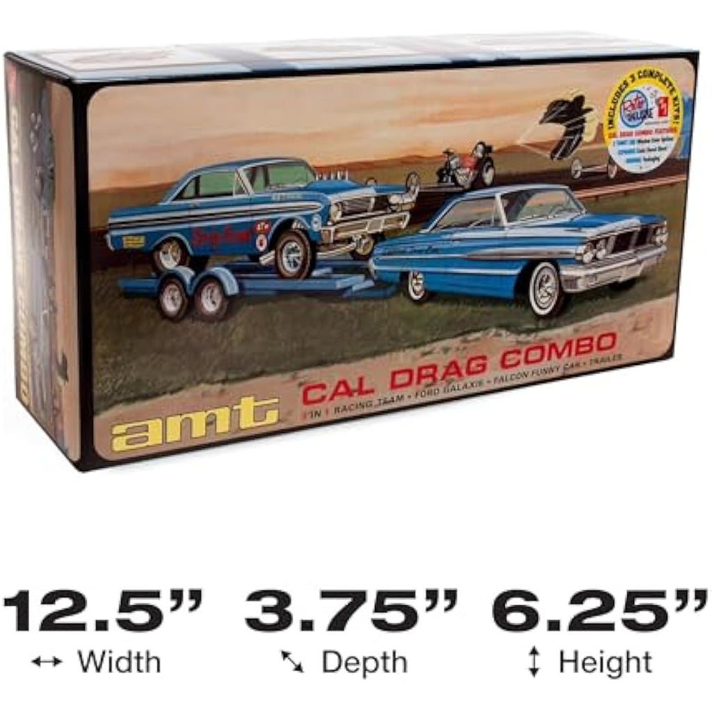 AMT 1964 Ford Galaxie & Falcon Cal Drag Combo 1:25 Scale Model Kit