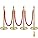 VEVOR Crowd Control Barriers | 4 Pack Gold Stanchions with Red Velvet Ropes