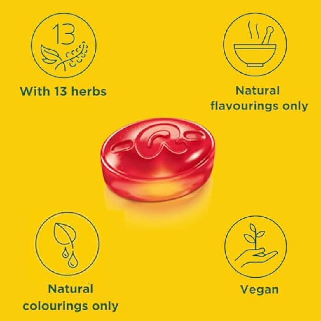 Ricola Cranberry Sugar Free Swiss Herbal Sweets - 45g Box (Pack of 20)